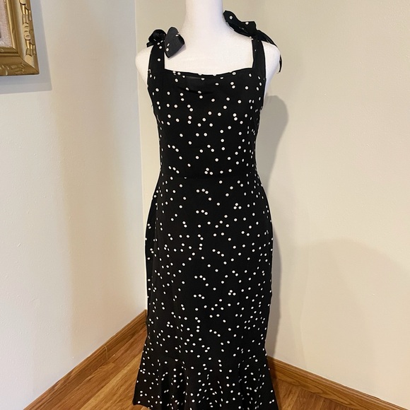 SHEIN Dresses & Skirts - 3/$15!! SHEIN Black and White Polka Dot Midi Dress